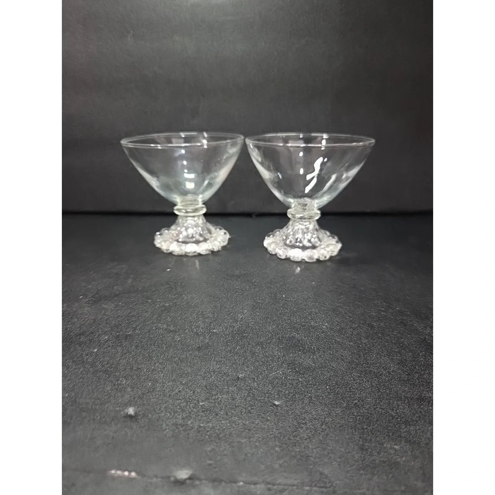 Anchor Hocking Berwick Boopie Champagne Glasses, Set of 2, Clear Sherbet Glasses